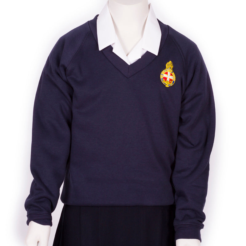 Sweatshirt Navy V Neck