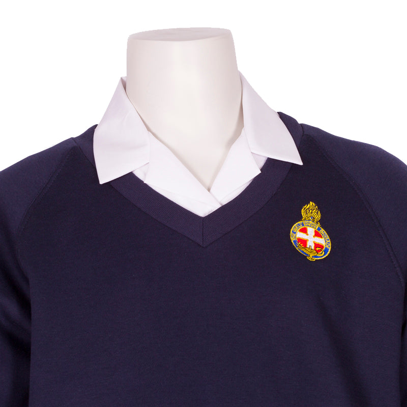 Old Fit Sweatshirt Navy V Neck