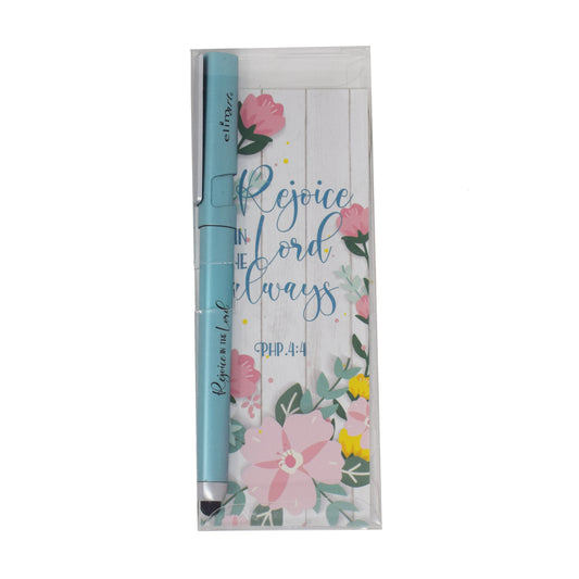 Gel Pen & Bookmark Rejoice In The Lord