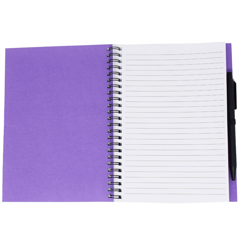 A5 Purple Notebook & Pen