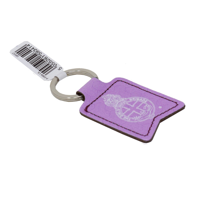 Lilac Recycled Leather Keyring