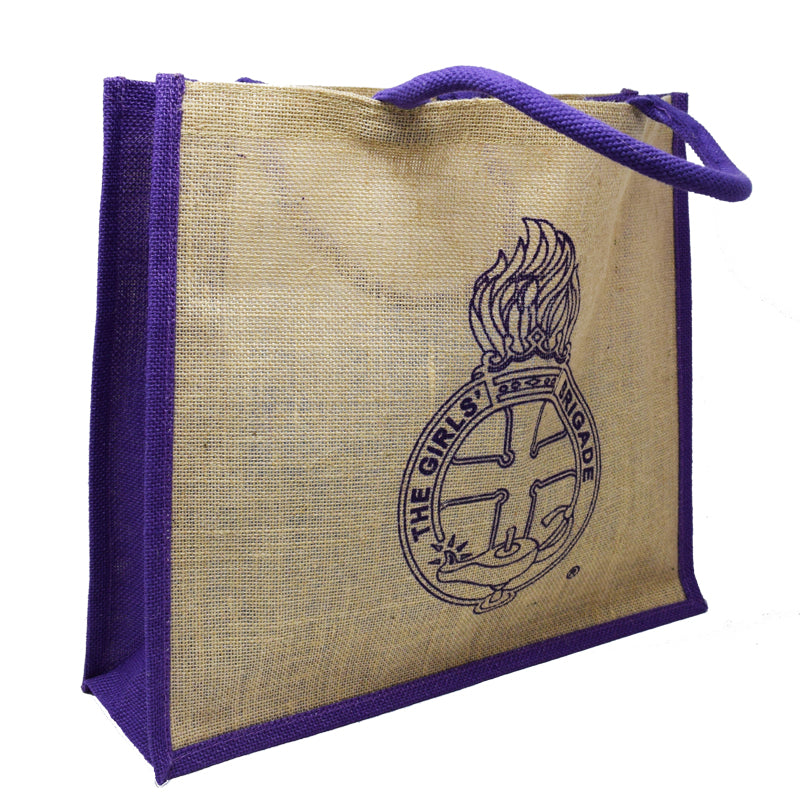 Large Purple Jute Bag