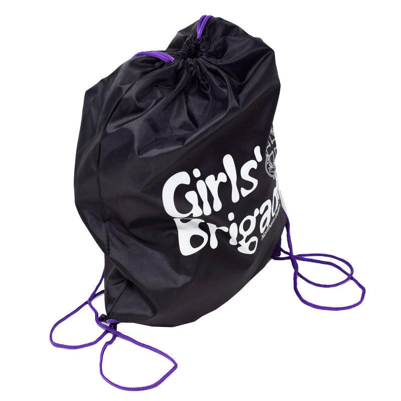 Black & Purple Drawstring Bag