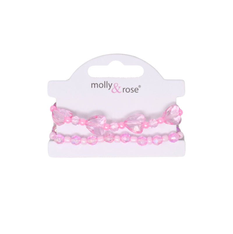 Pink Stretch Beaded Bracelets