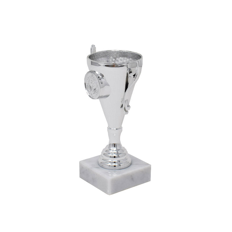 Silver Cup Trophy With White Base 13cm