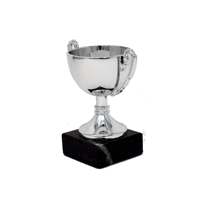Silver Cup Trophy With Black Base 10cm