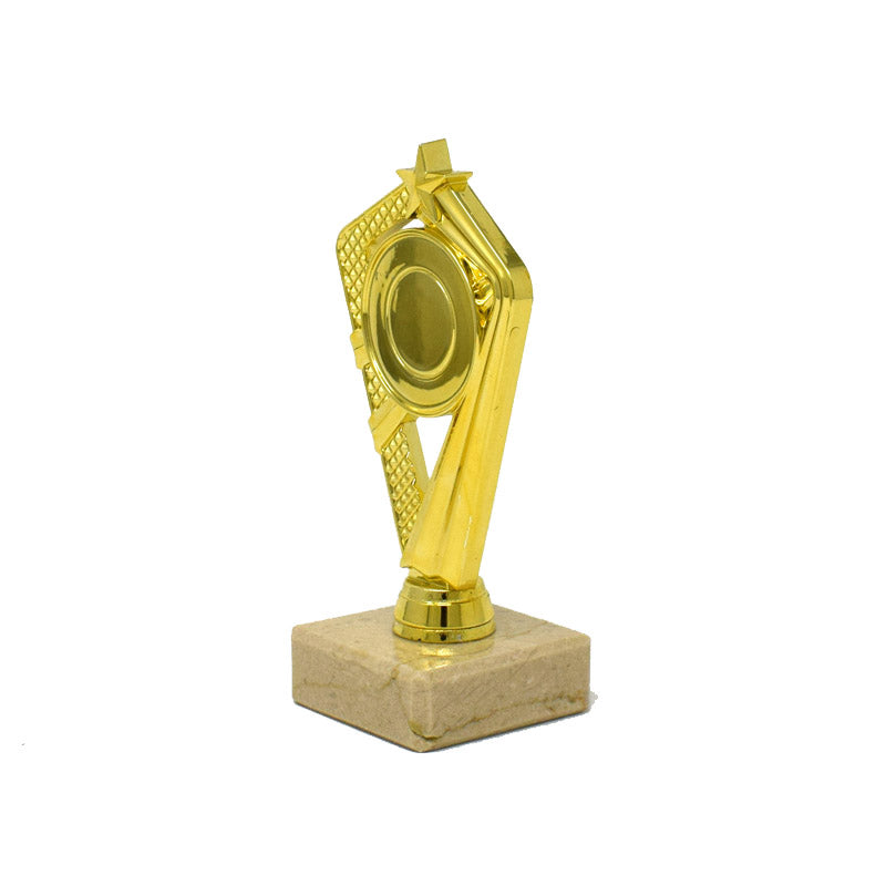 Gold Angular Trophy 14cm
