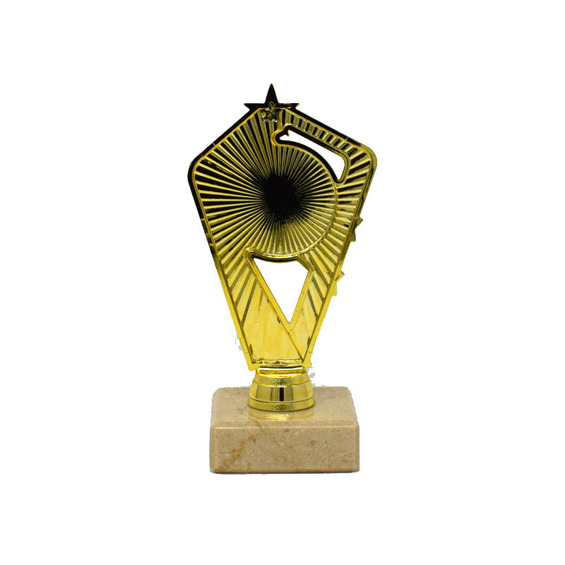 Gold Angular Trophy 14cm