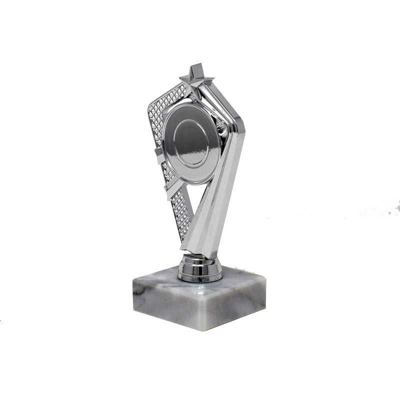 Silver Angular Trophy 14cm
