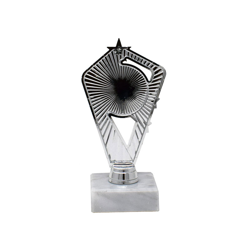 Silver Angular Trophy 14cm