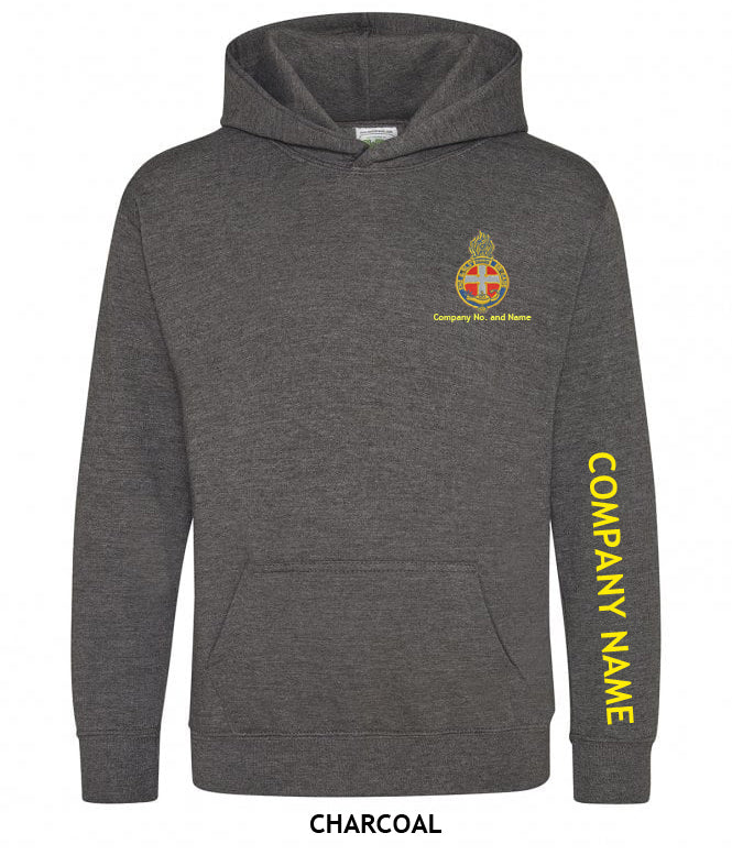 Girl's Hoodie With GB Crest (Print On Sleeve)