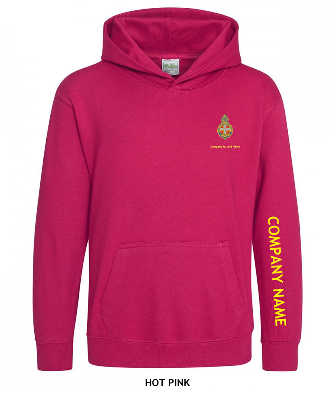 Girl's Hoodie With GB Crest (Print On Sleeve)