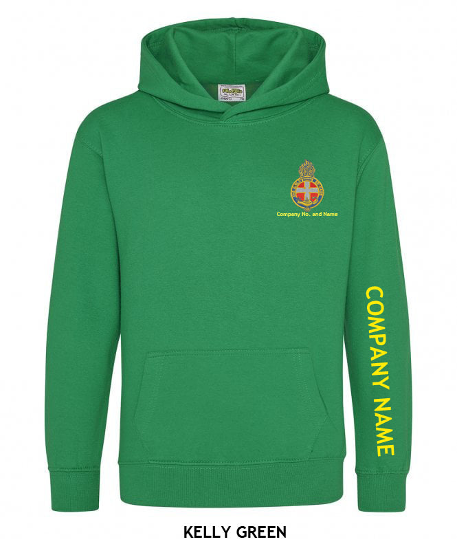 Girl's Hoodie With GB Crest (Print On Sleeve)