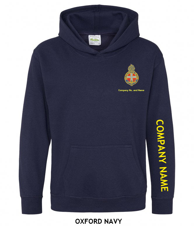 Girl's Hoodie With GB Crest (Print On Sleeve)
