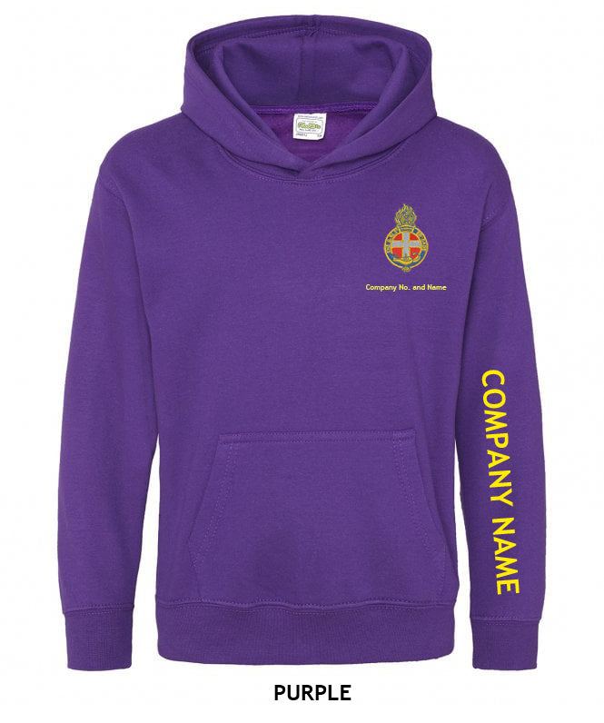 Girl's Hoodie With GB Crest (Print On Sleeve)