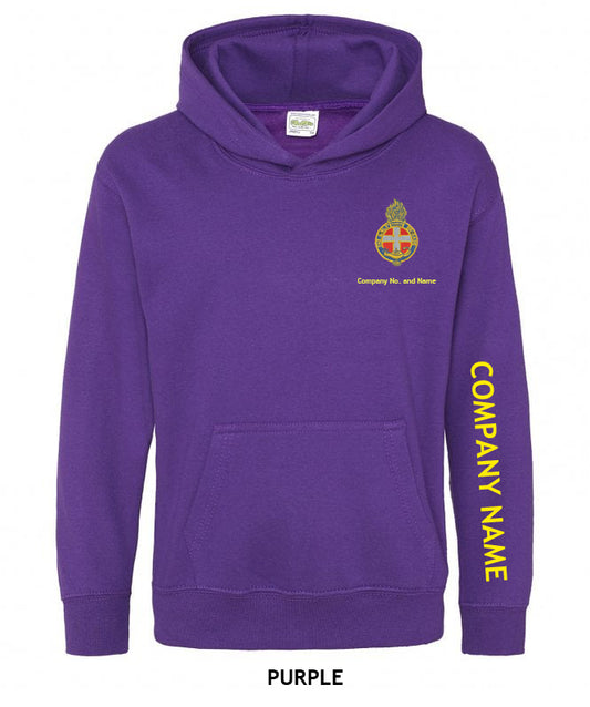Girl's Hoodie With GB Crest (Print On Sleeve)
