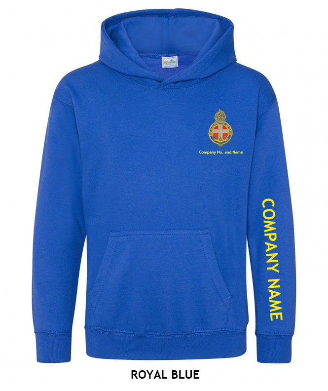Girl's Hoodie With GB Crest (Print On Sleeve)
