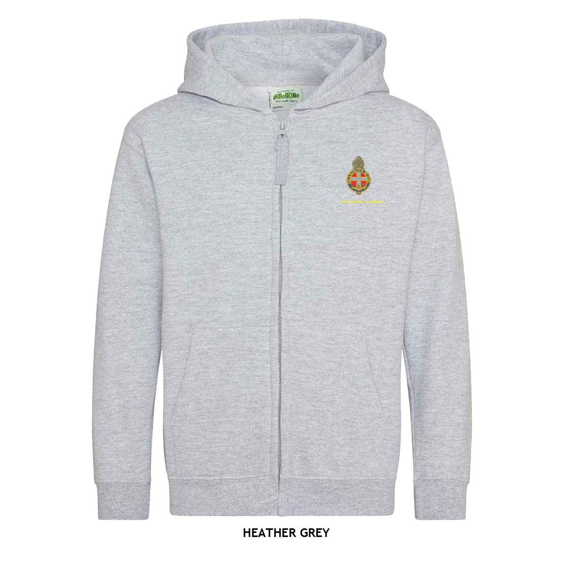 Girl's Zipped Hoodie With GB Crest