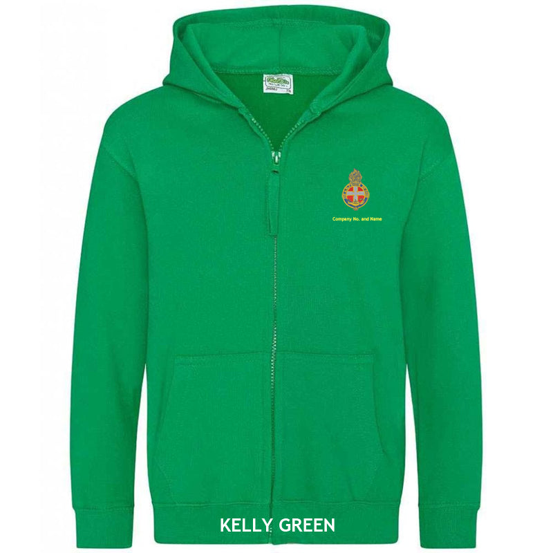Girl's Zipped Hoodie With GB Crest