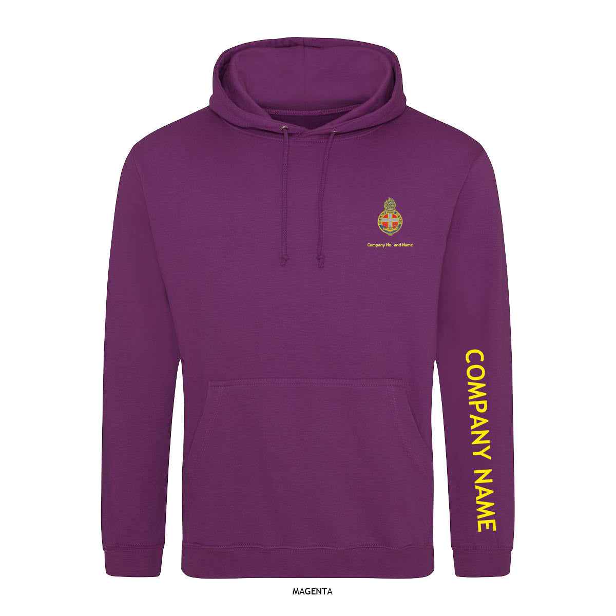 Hoodie With GB Crest (Print On Sleeve)