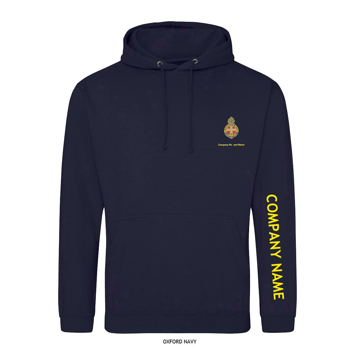 Hoodie With GB Crest (Print On Sleeve)