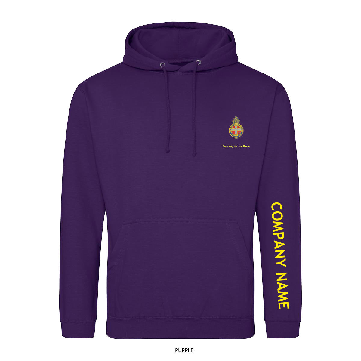 Hoodie With GB Crest (Print On Sleeve)