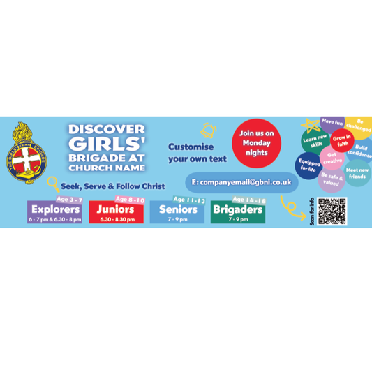 Long PVC Banner With Circles (3m x 0.9m)