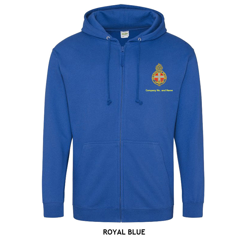 Zipped Hoodie With GB Crest
