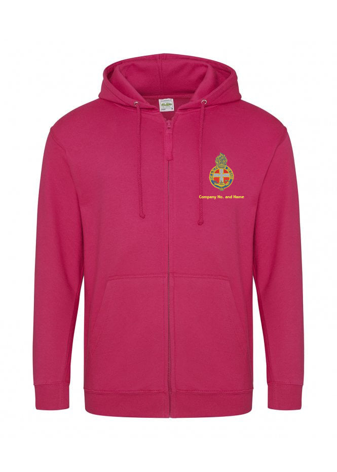 Zipped Hoodie With GB Crest (Print On Back)