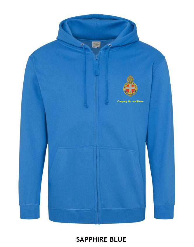 Zipped Hoodie With GB Crest